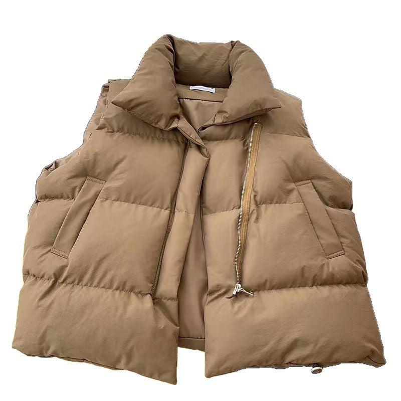 Padded Vest Solid Color Spring and Autumn Fashion