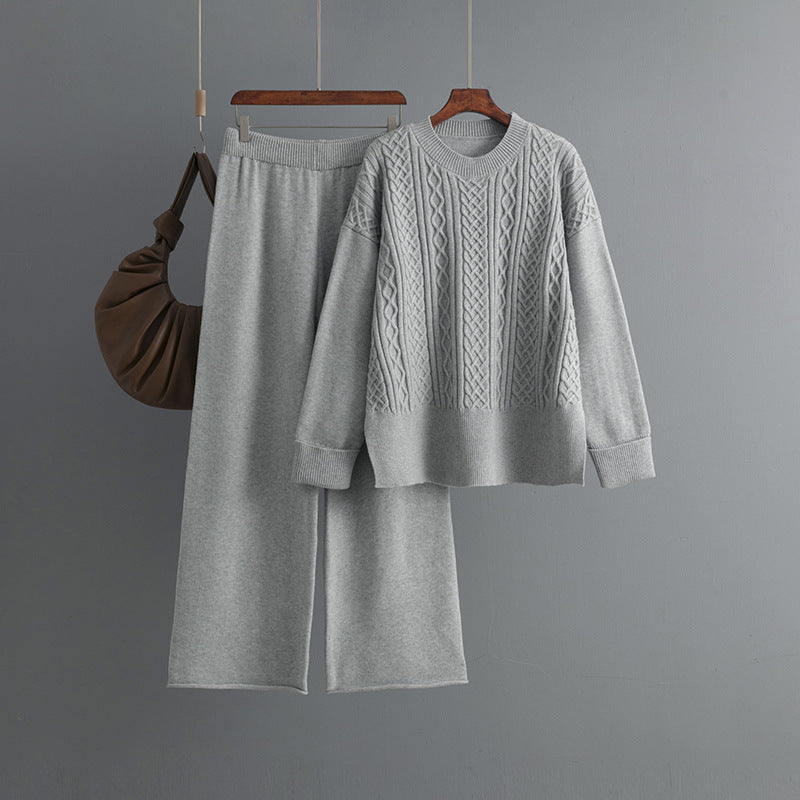 Twists sweater+casual pants two-piece set