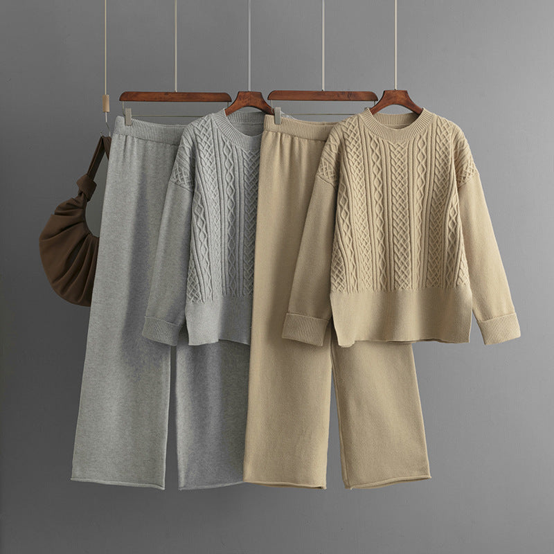 Twists sweater+casual pants two-piece set