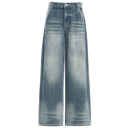 High-Fall Straight Leg Wide-Leg Casual Pants