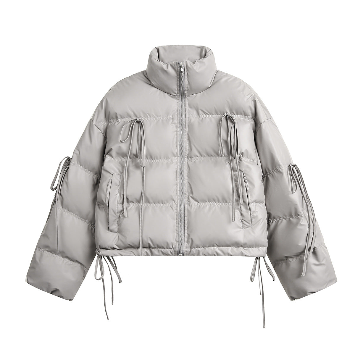 Cotton jacket with straps and tassels short cotton jacket