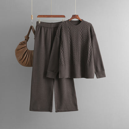 Twists sweater+casual pants two-piece set
