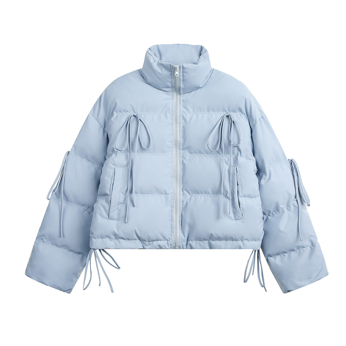 Cotton jacket with straps and tassels short cotton jacket