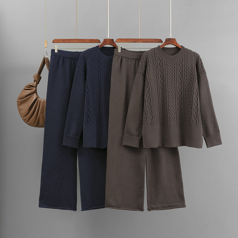 Twists sweater+casual pants two-piece set