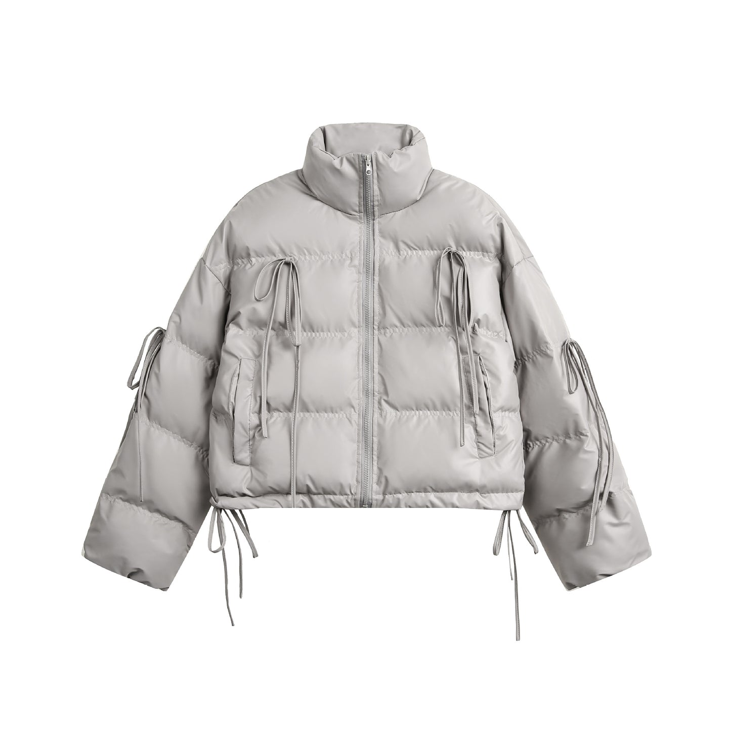 Cotton jacket with straps and tassels short cotton jacket