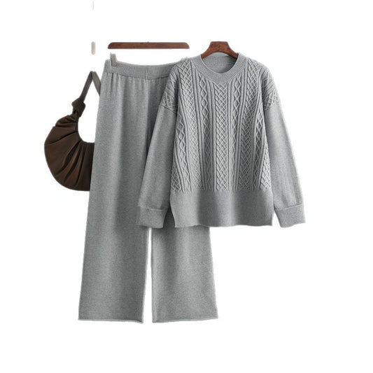 Twists sweater+casual pants two-piece set