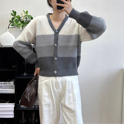 Women Loose Fit Versatile Thin Sweater Jacket