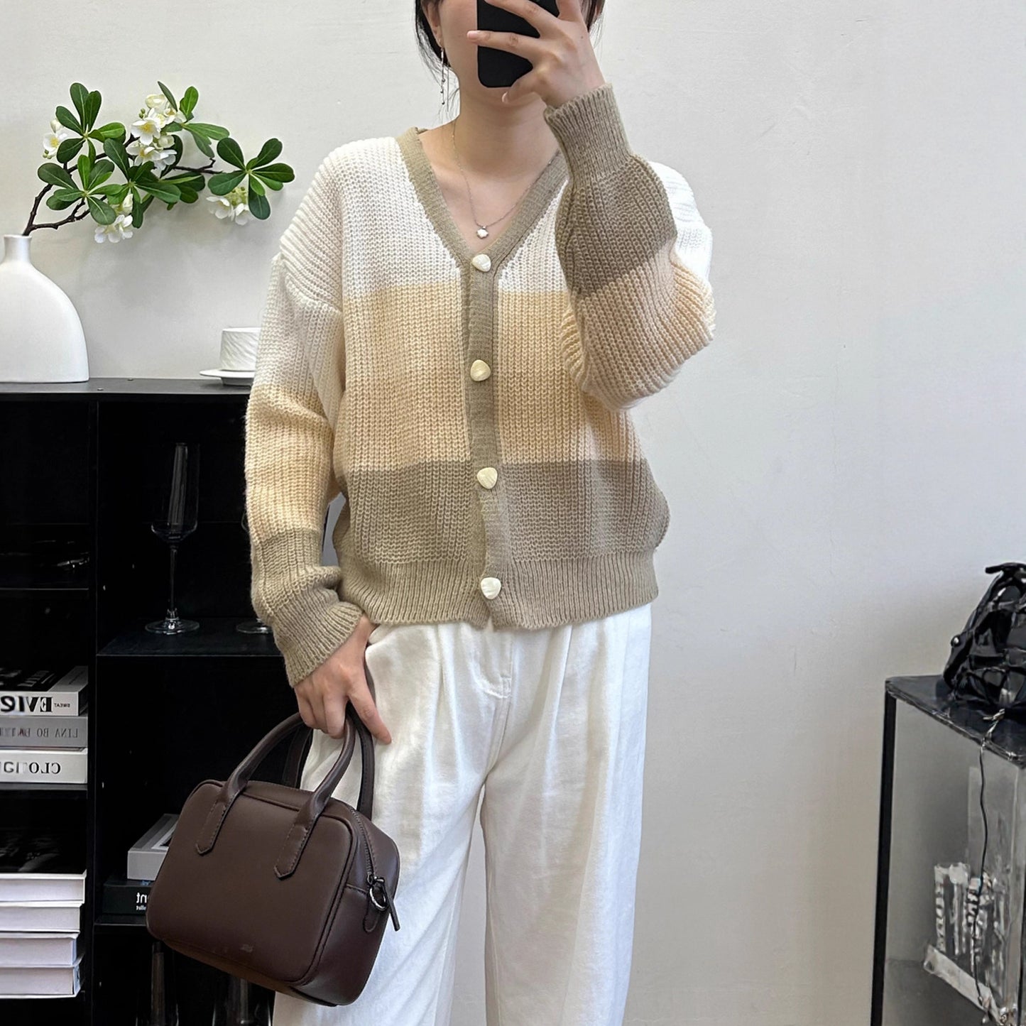 Women Loose Fit Versatile Thin Sweater Jacket