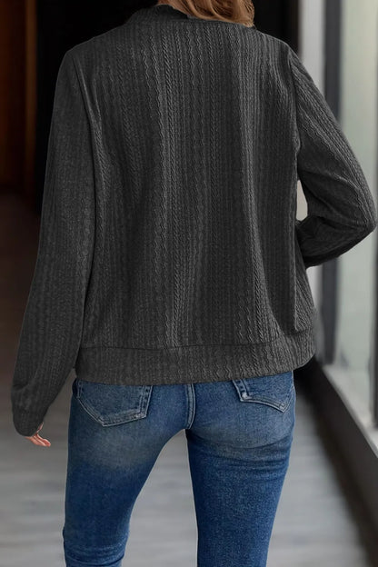 Women's solid color long sleeved casual jacket