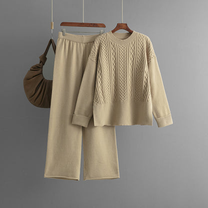 Twists sweater+casual pants two-piece set