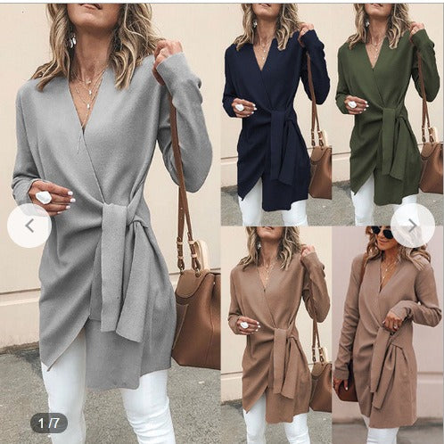 Autumn and Winter Mid length Casual Small Coat